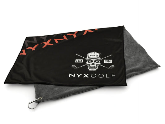 NYX Skull Design Dual-Material Golf Towel (16x24")