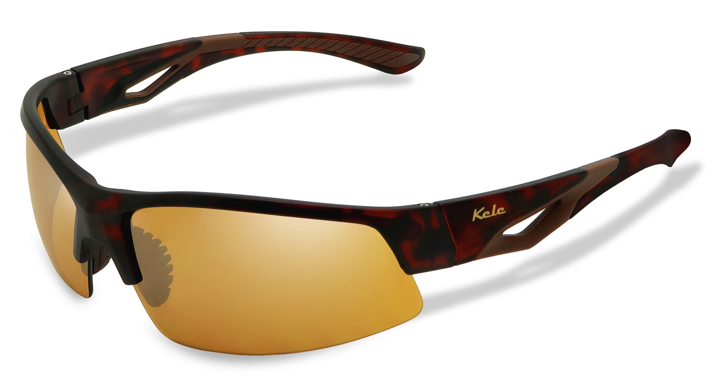 Kele ISO Matte Brown Tortoise Dark Amber